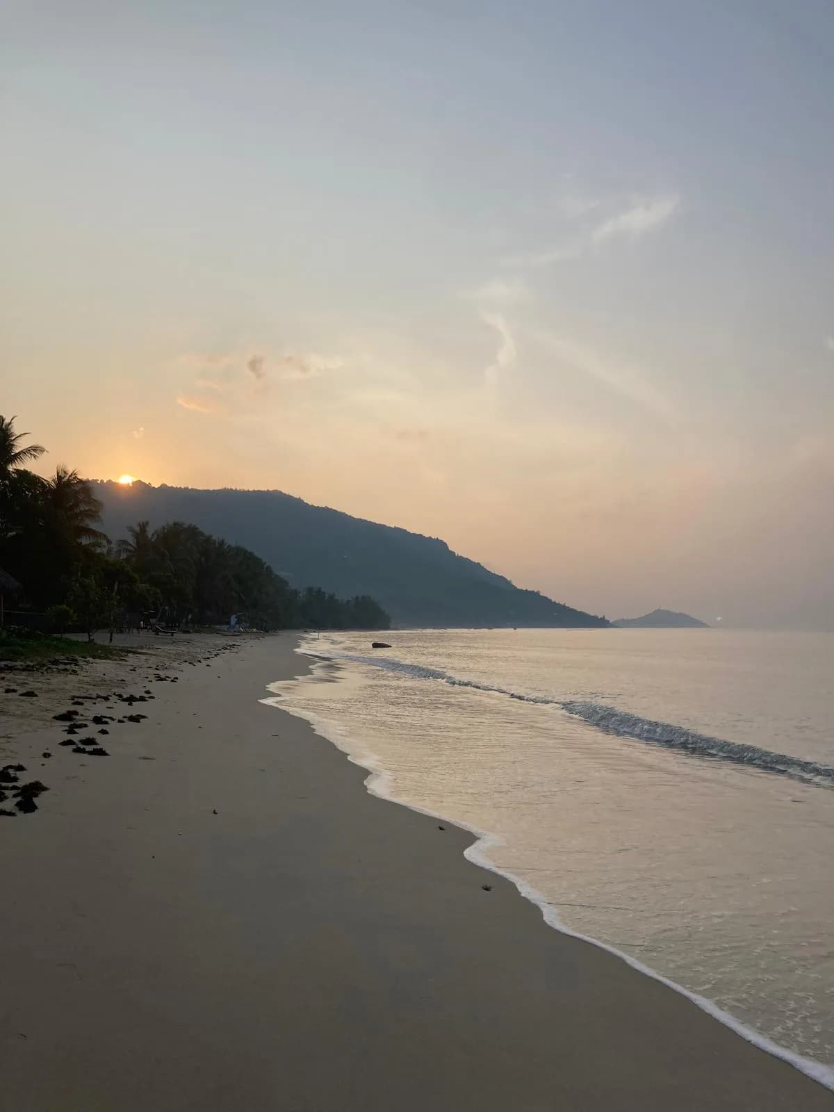 Sunset beach walks